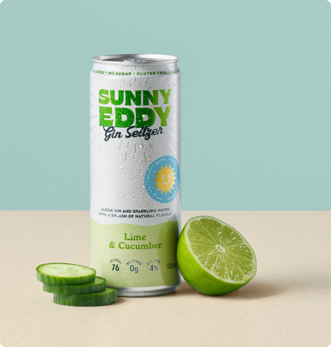 Sunny Eddy Lime & Cucumber Gin Seltzer 12*330ml