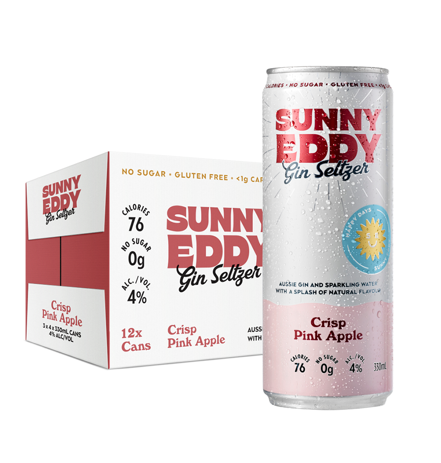 Sunny Eddy Crisp Pink Apple Gin Seltzer 12*330ml