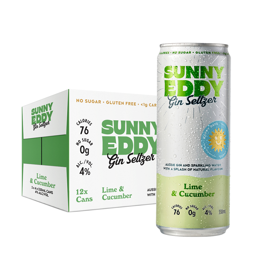 Sunny Eddy Lime & Cucumber Gin Seltzer 12*330ml